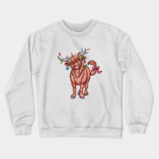 Mooey Christmas!  Christmas Highland Cow Crewneck Sweatshirt